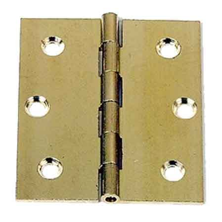 Cerniera Fresata Piana Eco 70 x 55 mm Ottone Lucido 24 Pezzi - 2
