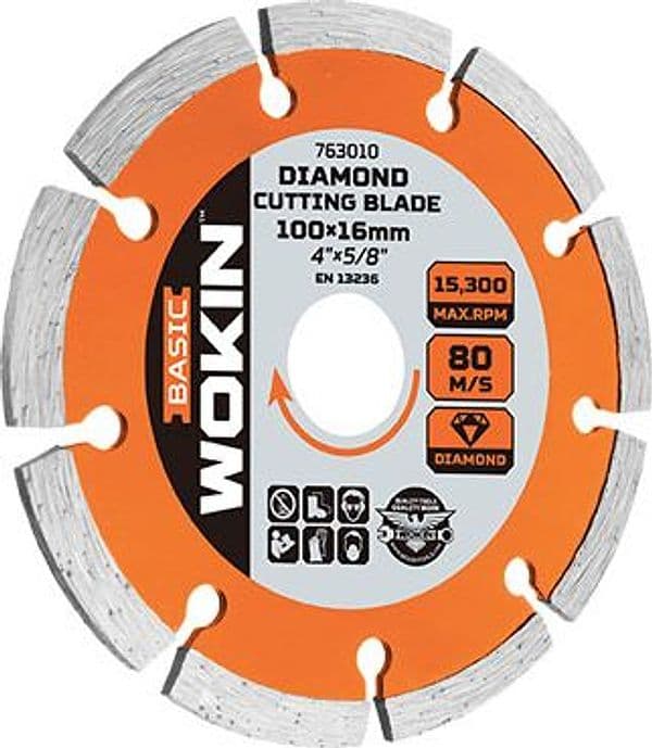 Disco Diamantato a Settore 7631 Wokin 763111 115 x 22,2 mm H 1,8 mm 5 Pezzi