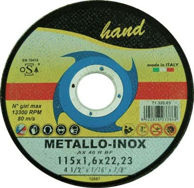 Disco Abrasivo Taglio Ferro Piano Hand 115 x 22,2 mm H 1,6 mm 50 Pezzi - 2