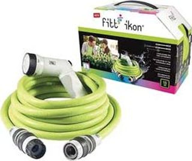 Tubo Estensibile Ikon con Raccordi e Lancia 12 m 13 25 Lime 1 Rotolo Fitt - 2