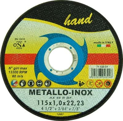Disco Abrasivo Taglio Ferro Piano Hand 115 x 22,2 mm H 1,0 mm 50 Pezzi - 2