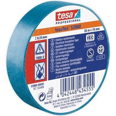 Nastro PVC Isolante Imq Tesa Azzurro 25 ml 19 mm 10 Pezzi - 2