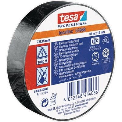 Nastro PVC Isolante Imq Tesa Nero 33 ml 19 mm 10 Pezzi - 2