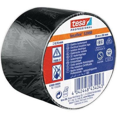 Nastro PVC Isolante Imq Tesa Nero 25 ml 50 mm 4 Pezzi - 2
