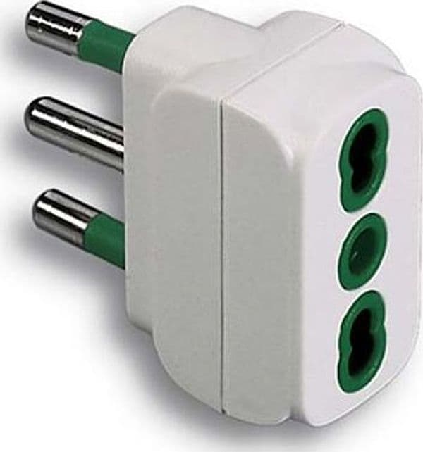 Adattatore 16A Bipasso Fme Bianco 2P con T 16A 5 Pezzi - 2