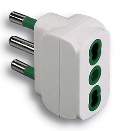 Adattatore 16A Bipasso Fme Bianco 2P con T 16A 5 Pezzi - 2