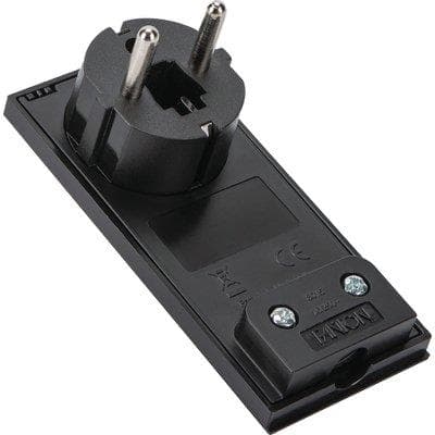 Spina Mobile Ribassata Schuko Clock Fme Nero 2P con T 16A 2 Pezzi - 2