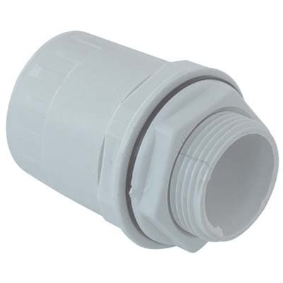 Raccordo Tubo Scatola IP65 per Tubo Rigido PVC Grigio 25 mm 50 Pezzi - 2