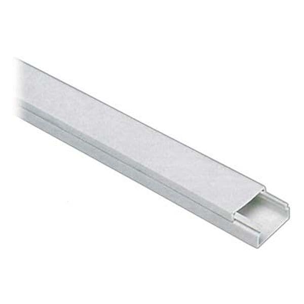 Mini Canalina Adesiva Passaggio Cavi PVC Bianco 2 m 10 x 10 mm 10 Pezzi - 2