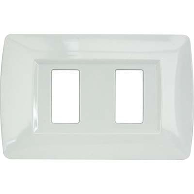 Placca Coprifrutti Magic Line Nylon Bianco Posti 2 120 x 80 mm 2 Pezzi - 2