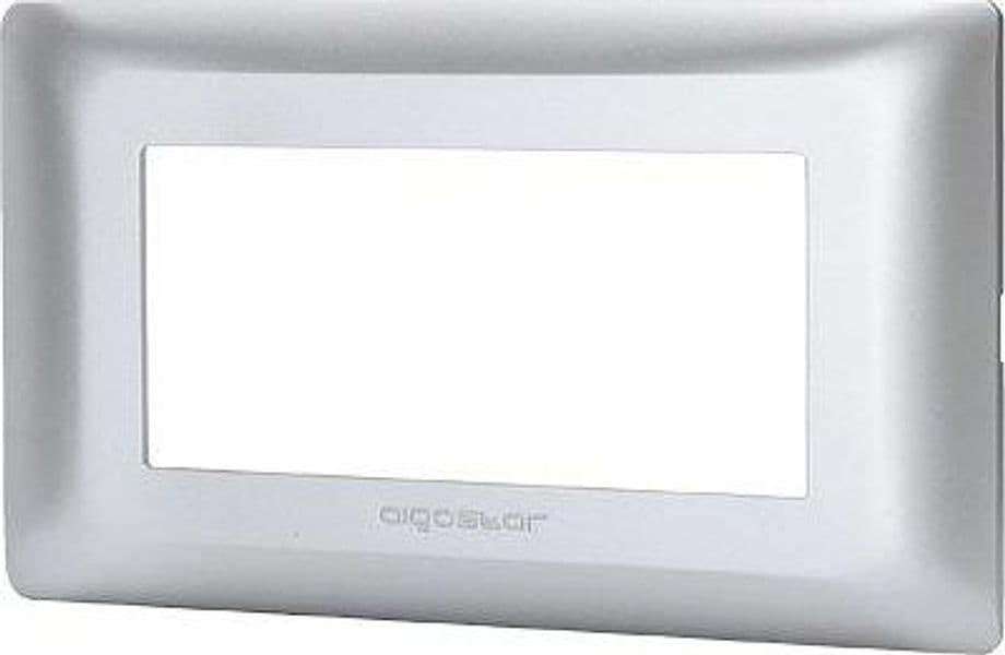 Placca Coprifrutti Abm Argento Posti 4 140 x 85 mm 8 Pezzi - 2