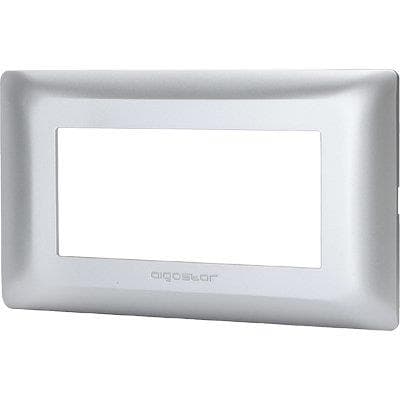 Placca Coprifrutti Abm Argento Posti 4 140 x 85 mm 8 Pezzi - 2