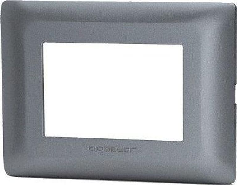 Placca Coprifrutti Abm Grigio Scuro Posti 3 120 x 85 mm 8 Pezzi - 2