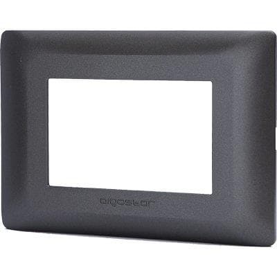 Placca Coprifrutti Abm Nero Posti 3 120 x 85 mm 8 Pezzi - 2