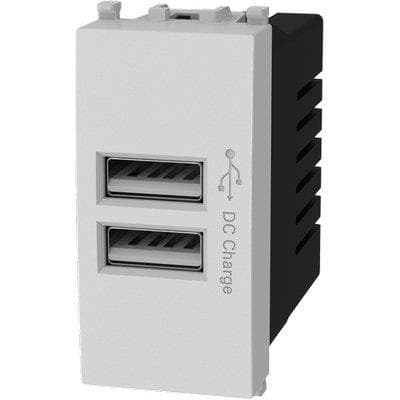 Presa Usb Avp Bianco 2 Prese Usb a 2.4 5 V 8 Pezzi - 2