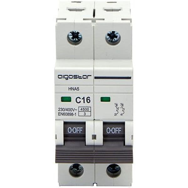 Interruttore Magnetotermico 2 Posti Aigostar 230 V 2 Pezzi - 2