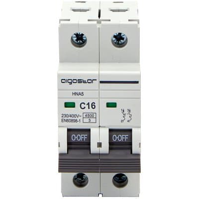 Interruttore Magnetotermico 2 Posti Aigostar 230 V 2 Pezzi - 2