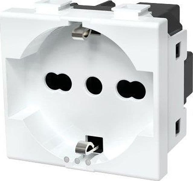 Presa Schuko con Sicurezza Abm Bianco a 10 a 16 2P con T 250 V 8 Pezzi – Aigostar