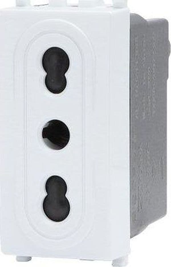 Presa Avp Bianco a 10 a 16 2P con T 250 V 8 Pezzi - 2