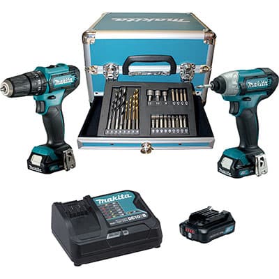 Trapano Avvit Batteria Kit CLX228SAX2 Makita X3 12 V 24 Pezzi - 2