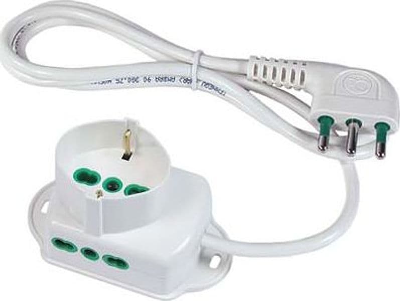 Multipresa Bipasso con Schuko Fme Bianco 2 Pezzi - 2