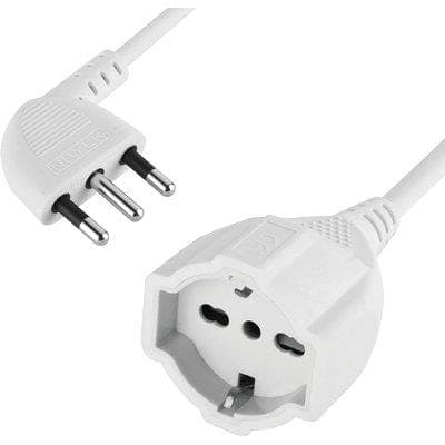 Prolunga Lineare 461 Electraline Bianco 2P con T 16A Bipasso Schuko N°xmmq - 2