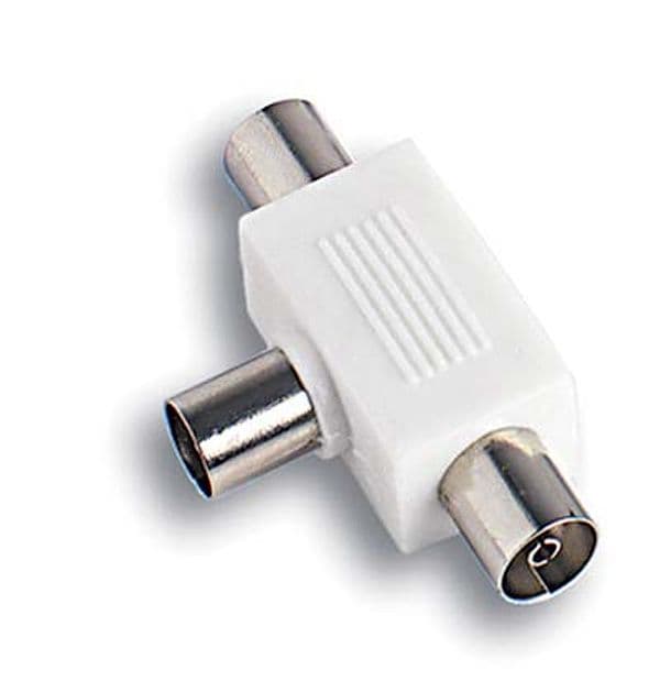 Adattatore Doppio Coassiale Tv Fme Spina Prese 2 Ohm 75 9,5 mm 10 Pezzi - 2