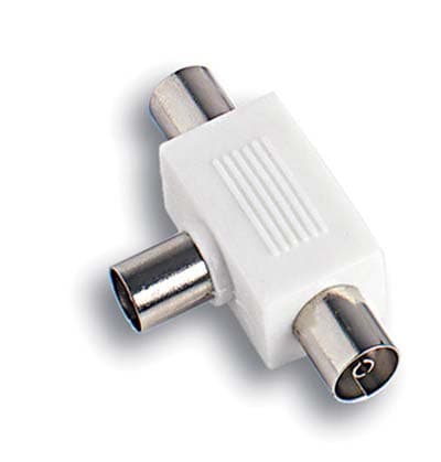 Adattatore Doppio Coassiale Tv Fme Spina Prese 2 Ohm 75 9,5 mm 10 Pezzi - 2