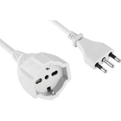 Prolunga Lineare 46126 Electraline Bianco 2P con T 16A Bipasso Schuko - 2