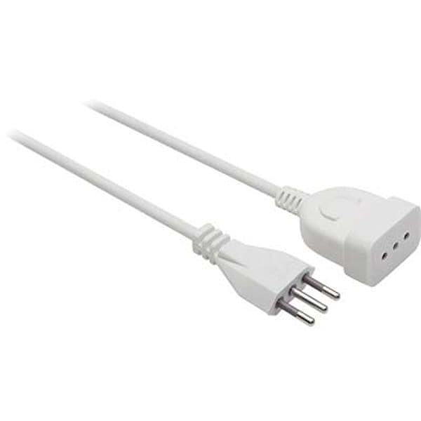 Prolunga Lineare Bianco 2P con T 10A N°xmmq 3X075 3 m 2 Pezzi – Electraline