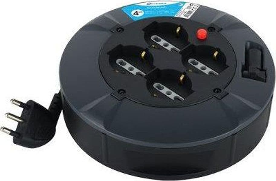 Avvolgicavo Domestico Electraline 2P con T 16A Bipasso Schuko X4 N°xmmq - 2