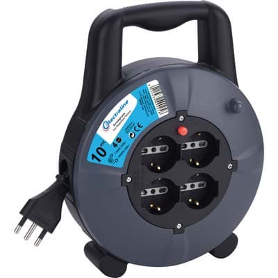 Avvolgicavo Domestico Electraline 2P con T 16A Bipasso Schuko X4 7420229 - 2