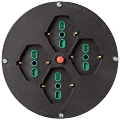 Disco Prese per Avvolgicavo Fme Mm 145 2P con T 16A Bipasso Schuko X4 - 2