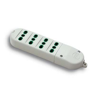 Multipresa Cavo Bipasso Fme Bianco Posti 4 2P con T 16A 2 Pezzi - 2