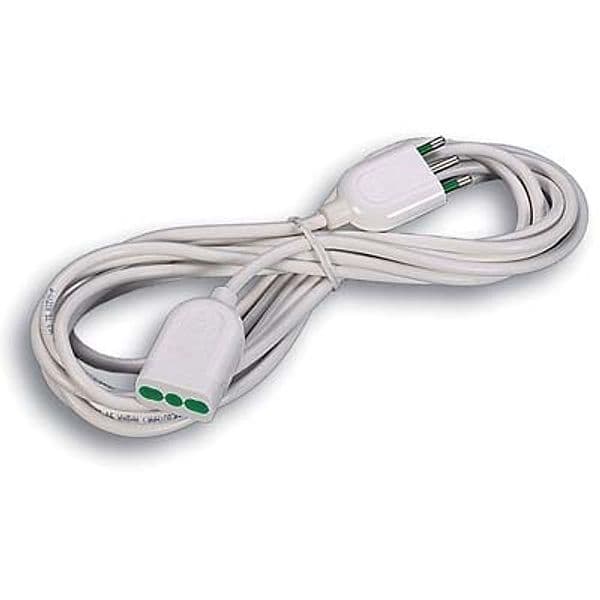 Prolunga Lineare Bipasso Fme Bianco 2P con T 16A N°xmmq 3X015 5 m - 2