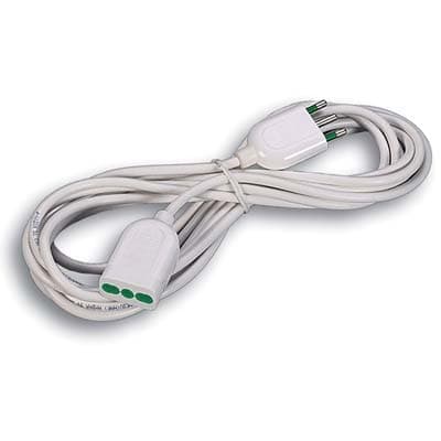Prolunga Lineare Bipasso Fme Bianco 2P con T 16A N°xmmq 3X015 5 m - 2
