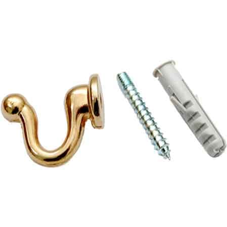 Gancetto per Tendaggi Pesante 48 mm Blister Bronzo 2 Pezzi - 2