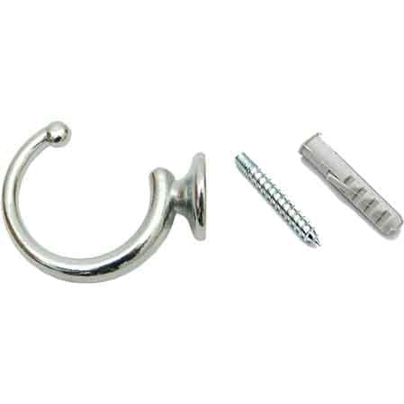 Gancetto per Tendaggi Leggero 40 mm Blister Cromo 2 Pezzi - 2