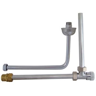 Rubinetto con Squadretta per Scaldacqua Ottone Cromato Mm 150X250 - 2