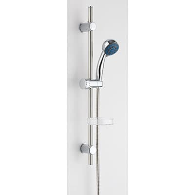 Saliscendi Doccetta 3 Getti Geranio Effe ABS Cromato Tubo Mm 19 con Flex Cm - 2