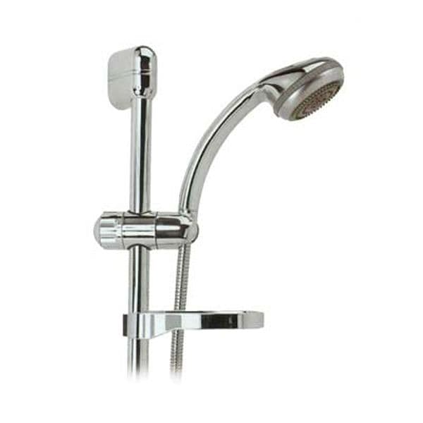 Saliscendi Doccetta 5 Getti Jet ABS Cromato Tubo Mm 25 con Flex Cm 150 - 2