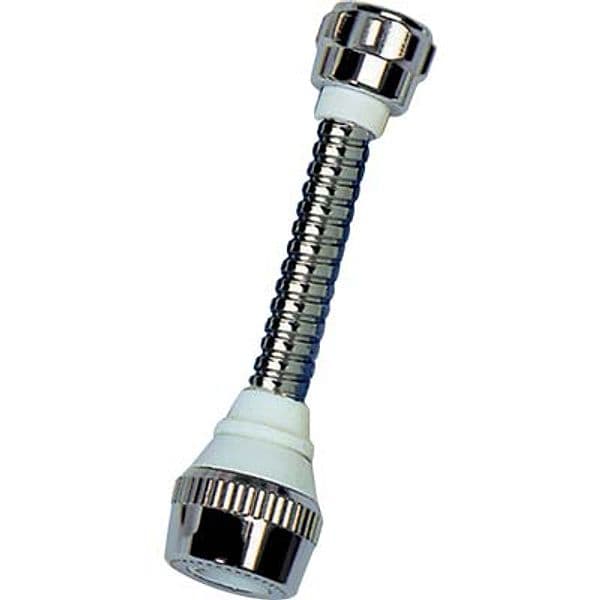 Doccetta Doccia Aeratore Prolungata Spirale Ottone Cromo 15 cm 4 Pezzi - 2