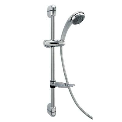 Saliscendi Doccetta 3 Getti Jet ABS Cromato Tubo Mm 25 con Flex Cm 150 - 2