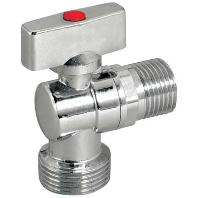 Rubinetto Valvola a Sfera per Lavatrice Ottone Cromato ½MX3 4 M 10 Pezzi - 2