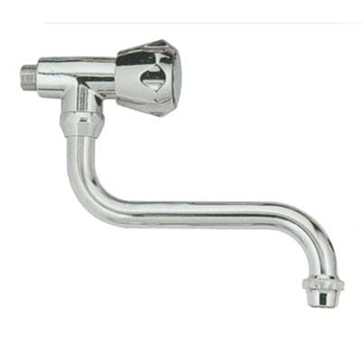Rubinetto a Vite Lavello a Parete Ottone Cromato 1 2 M 2 Pezzi - 2