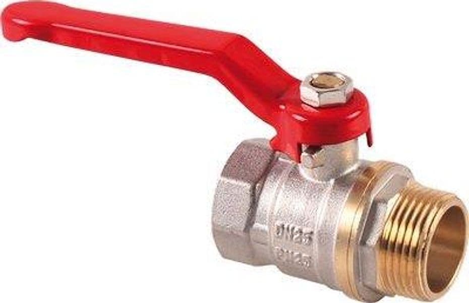 Valvola Sfera Mf Leva Stars Ottone Nichelato 1/2mf 4 Pezzi - 2