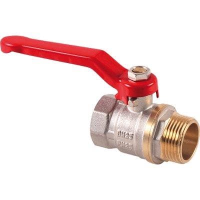 Valvola Sfera Mf Leva Stars Ottone Nichelato 1MF 2 Pezzi - 2
