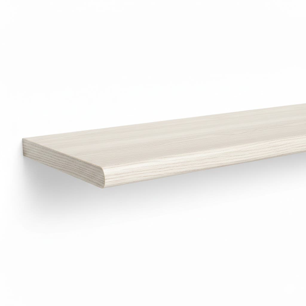 Mensola Rettangolare Stondata Amica 40 x Col Rovere Sbiancato Spess. 1,8 cm - 2
