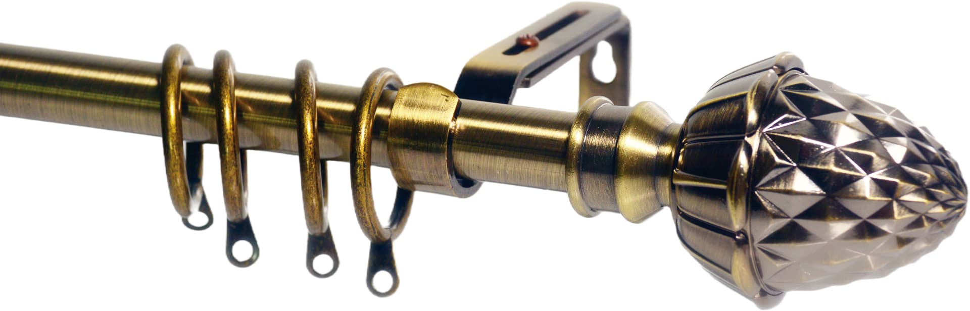 Bastone per Tende Pigna Estensibile Cm 120÷215 Colore Oro Antico Utilia - 2