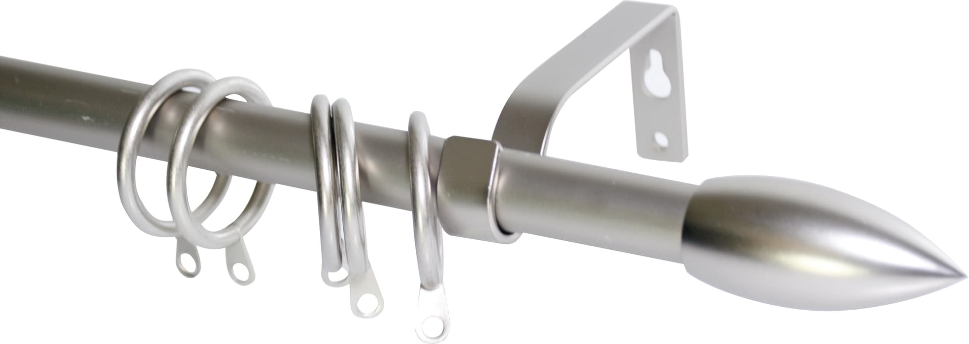 Bastone per Tende Puntale Estensibile Cm 71÷122 Colore Argento Utilia - 2